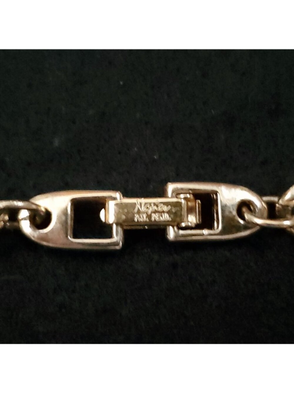 Vintage Napier Necklace Gold Tone Cuban Link 23" 3/8" - Picture 6 of 9